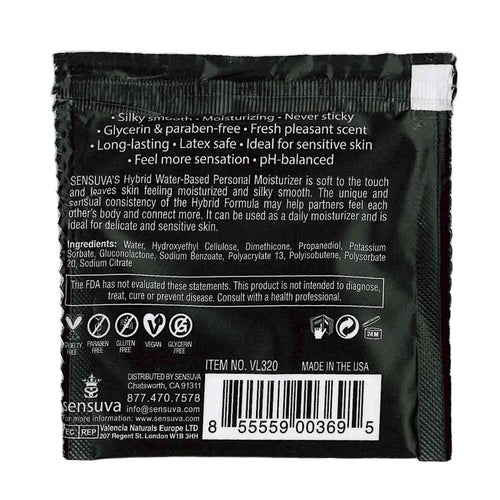 Sensuva – Formule Hybride Hydratant Personnel - Original - Foil 6ml/0,20 fl oz.