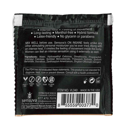 Sensuva – Ultra stimulant SUR INSANE - Original - Foil 6ml/0,20 fl oz.