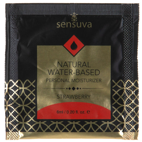 Sensuva à base d'eau naturelle – hydratant personnel aromatisé - 6ml/0,2oz, fraise