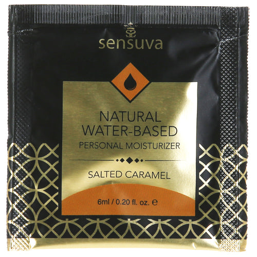 Sensuva à base d'eau naturelle – hydratant personnel aromatisé - 6ml/0,2oz, caramel salé