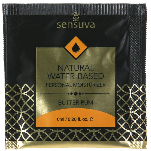 Sensuva à base d'eau naturelle – Hydratant personnel aromatisé - 6ml/0,2oz, Butter Rum