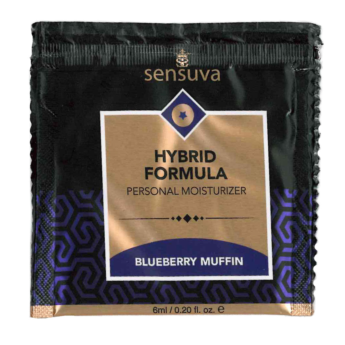Sensuva – Formule Hybride Hybride Hydratant Personnel - Muffin Blueberry - Foil 6ml/0,20 fl oz.
