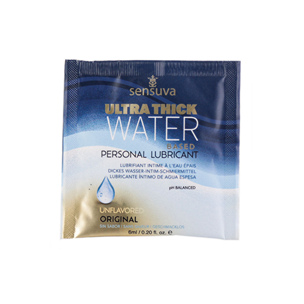Sensuva Ultra-Thick Formule à base d'eau – Hydratant personnel – 6ml/0,20 oz
