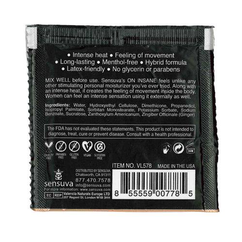 Sensuva – Ultra stimulant SUR L'INSANE - Cinnabun - Foil 6ml/0,20 fl oz.
