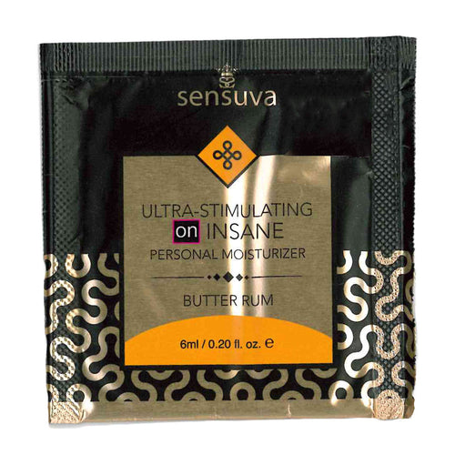 Sensuva – Ultra-stimulant SUR INSANE - Beurre Rhum - Foil 6ml/0,20 fl oz.