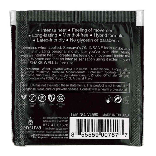 Sensuva – Ultra stimulant SUR L'INSANE - Pope de cerise - Foil 6ml/0,20 fl oz.