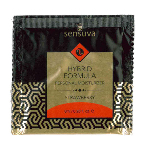 Sensuva – Formule Hybride Hydratant Personnel - Fraise - Foil 6ml/0,20 fl oz.