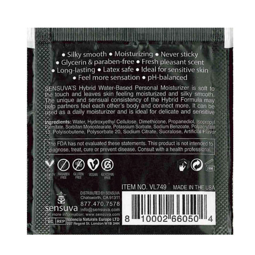 Sensuva – Formule Hybride Hydratant Personnel - Caramel Salé - Foil 6ml/0,20 fl oz.