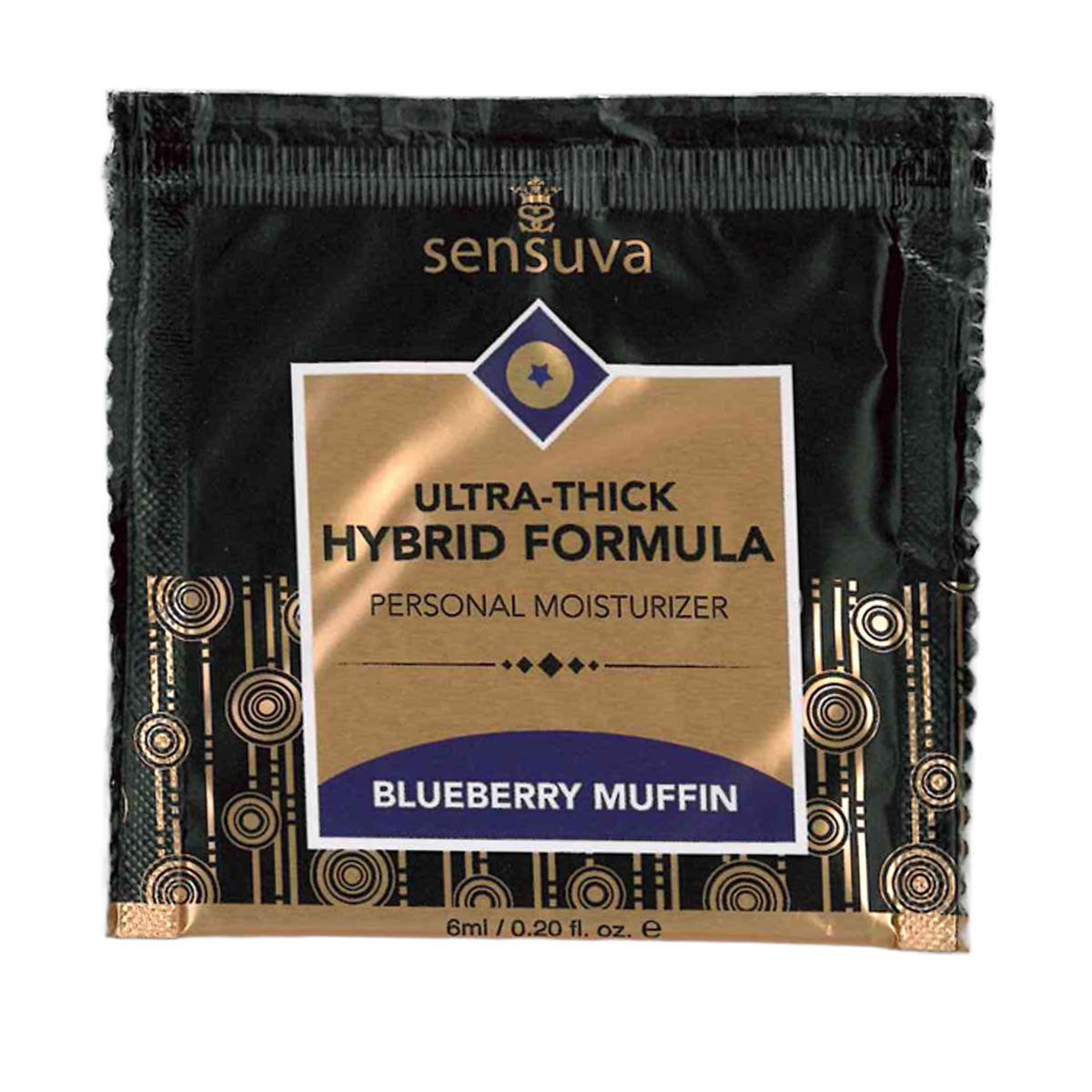 Sensuva – Formule Hybride Ultra-Thick Hybrid Hydratant Personnel – Muffin Blueberry - Foil 6ml/0,20 fl oz.