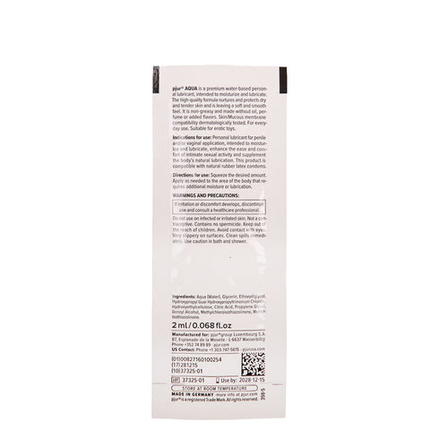 Pjur® Aqua - Lubrifiant personnel à base d'eau naturelle – Oreiller de 2 ml ESSAIS