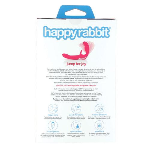 Happy Rabbit – Strap-On sans accroche - Rose