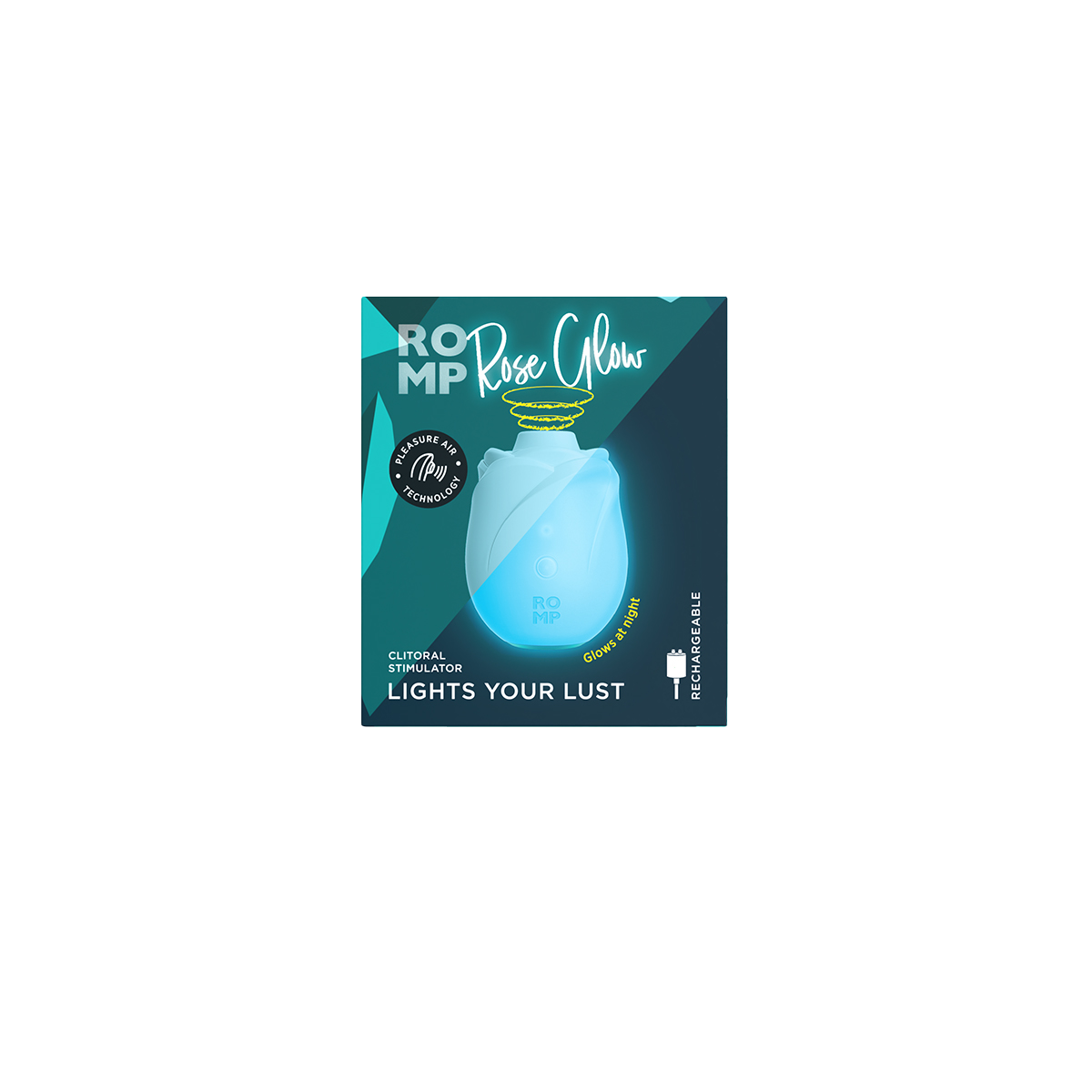 ROMP – Rose Glow – Stimulateur clitoridien – Glow-In-The-Dark Blue