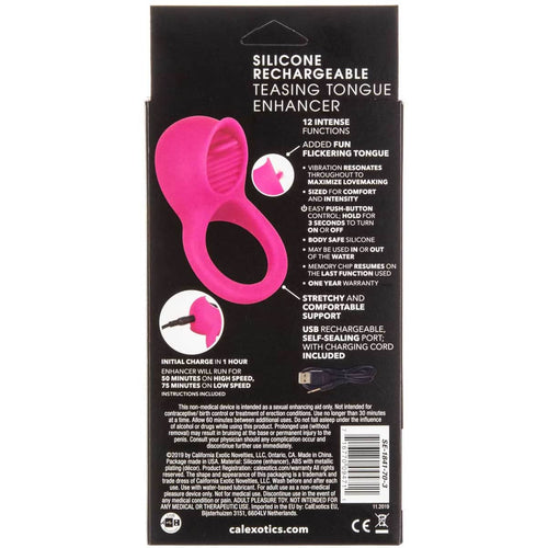 CalExotics® Enhancer/Cock Anneau de langue de location – Rose image 1