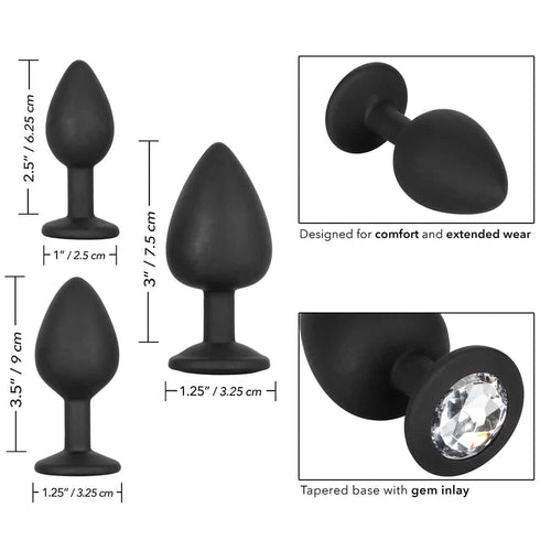 CalExotics® Kit anal silicone Gem – Noir image 1