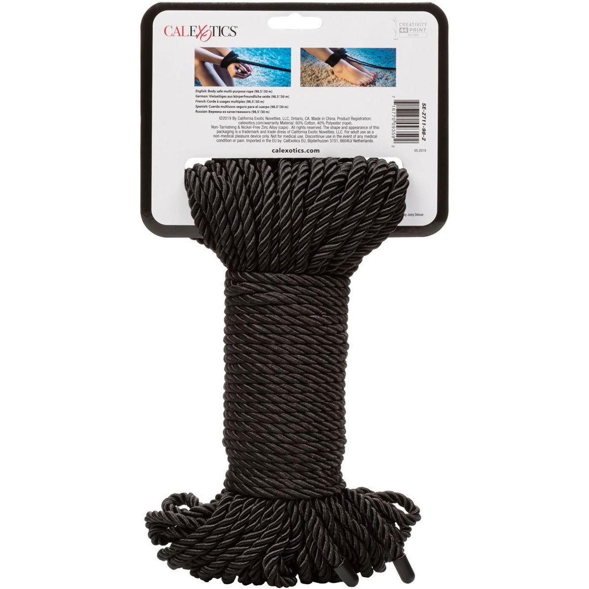 CalExotics® Scandal BDSM Corde – Noir – 30 mètres image 1