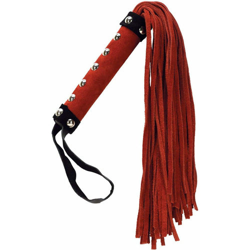 Gros fouet de punition avec des clous - Rouge image 0