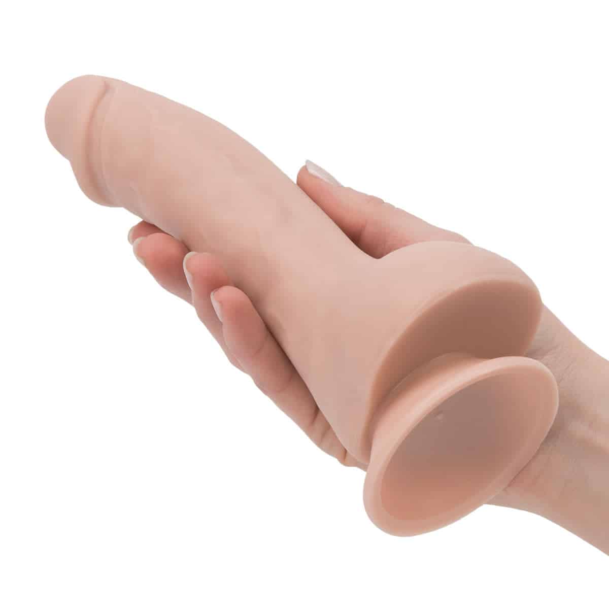 Pure Love® - Dildo en silicone réaliste lisse avec base d'aspiration – 7,5 po – Beige image 0