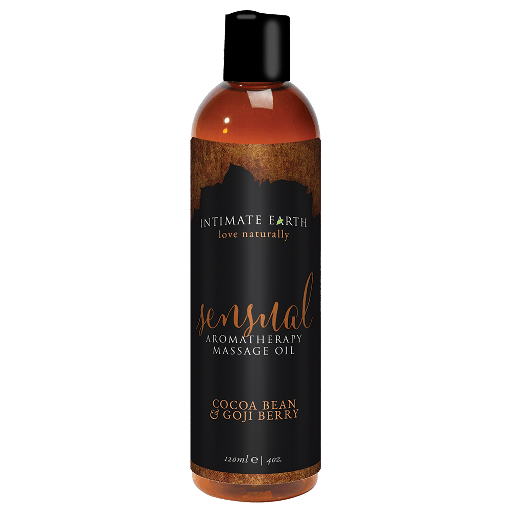Huile de massage sensorielle - Haricots de cacao et baies Goji - 120ml/4oz image 0