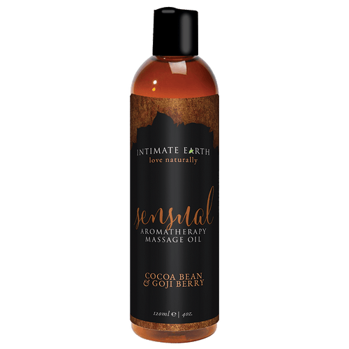 Huile de massage sensorielle - Haricots de cacao et baies Goji - 120ml/4oz image 0