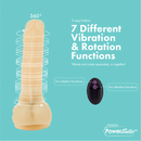 Pure Love® - Dildo vibrant et rotatif à distance - Beige image 2