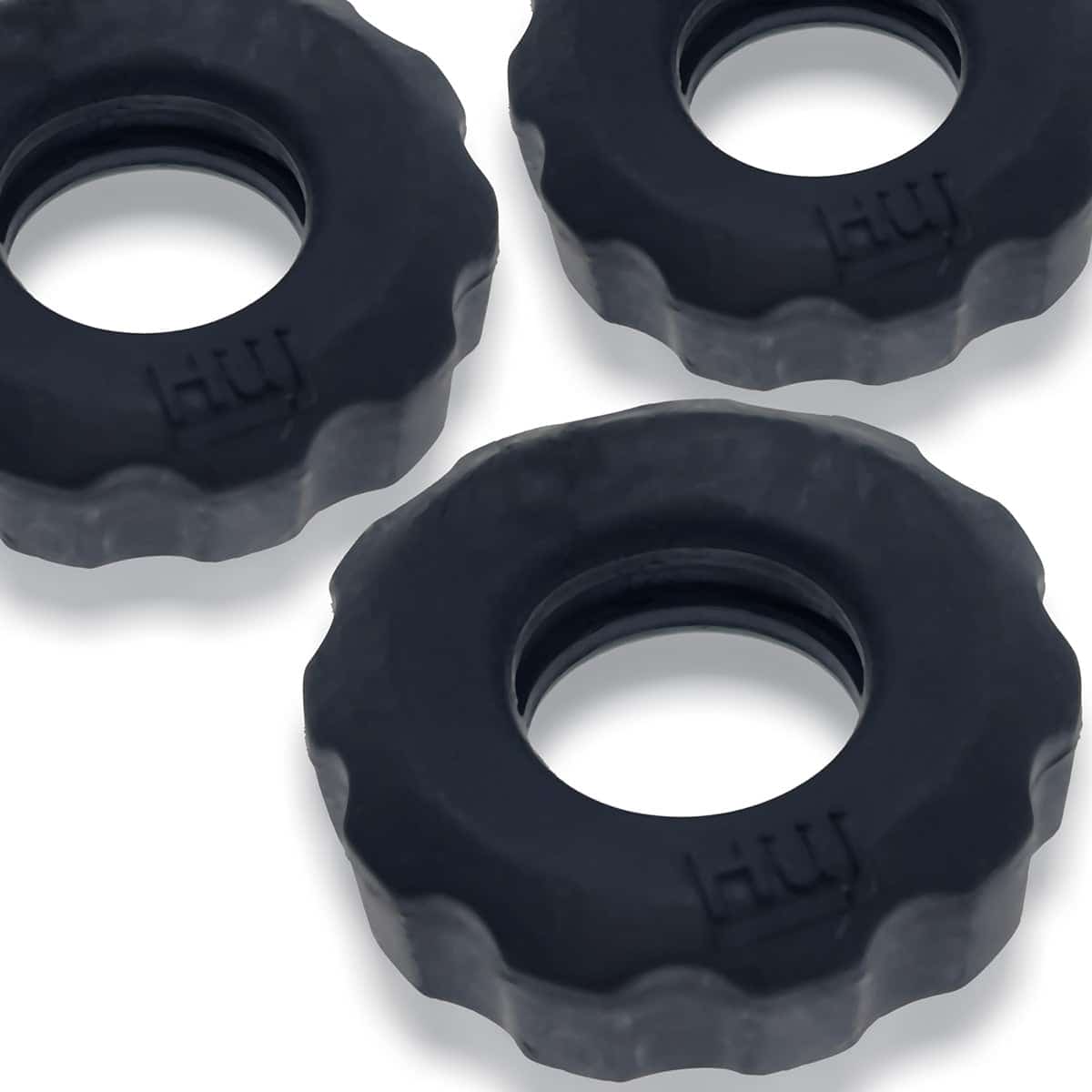 Oxballs - HünkyjunkTM - Super Huj No Roll C-Rings – 3 pk – Noir image 0