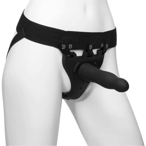 Doc Johnson Extensions du corps – être excité 2 pièces strap-on ensemble avec Harnais vibrant image 0