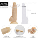 Dépendance nue Dildo rotatif et vibrant de 7" avec télécommande image 4
