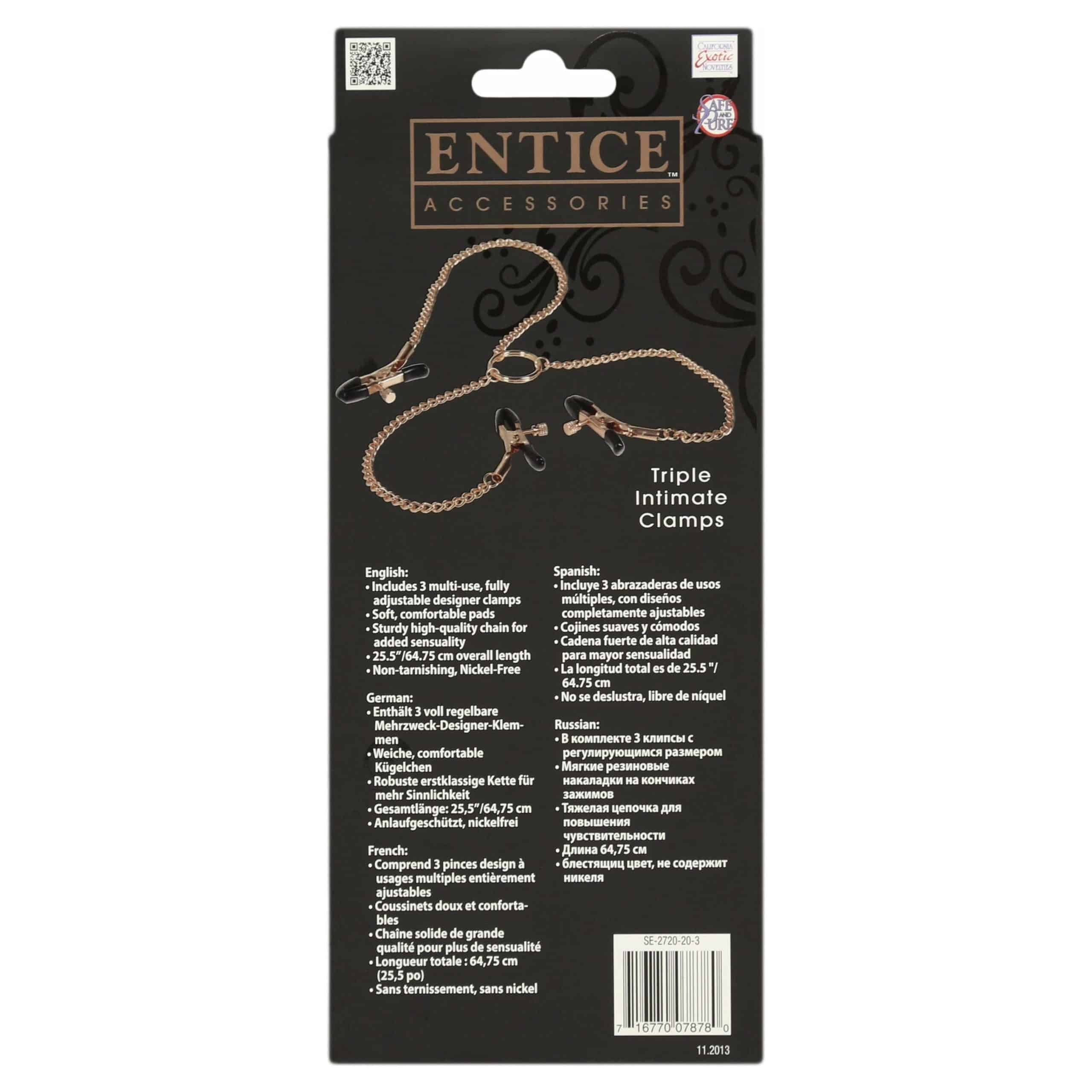 Accessoires CalExotics® Entice Triple Intimate Clamps image 5