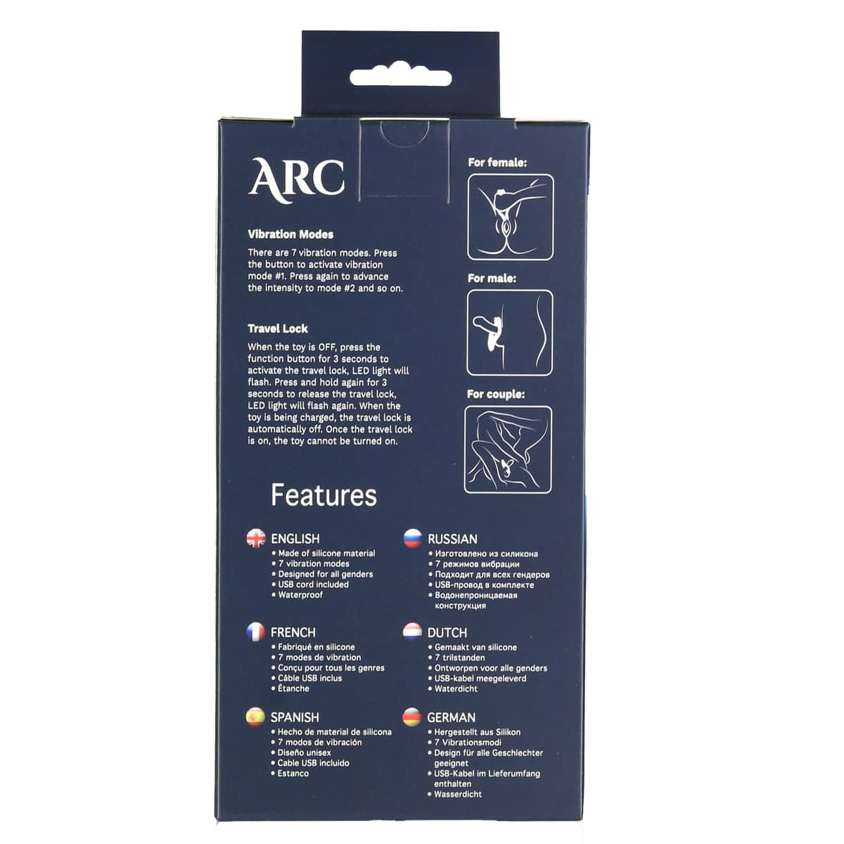 Sept Créations - Vibrateur de couple amplifié d'Arc Désir – Noir image 2