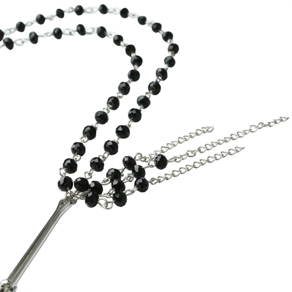 Feuilles de sport Cordialement noir Jewelled Tweezer Nipple clips image 1