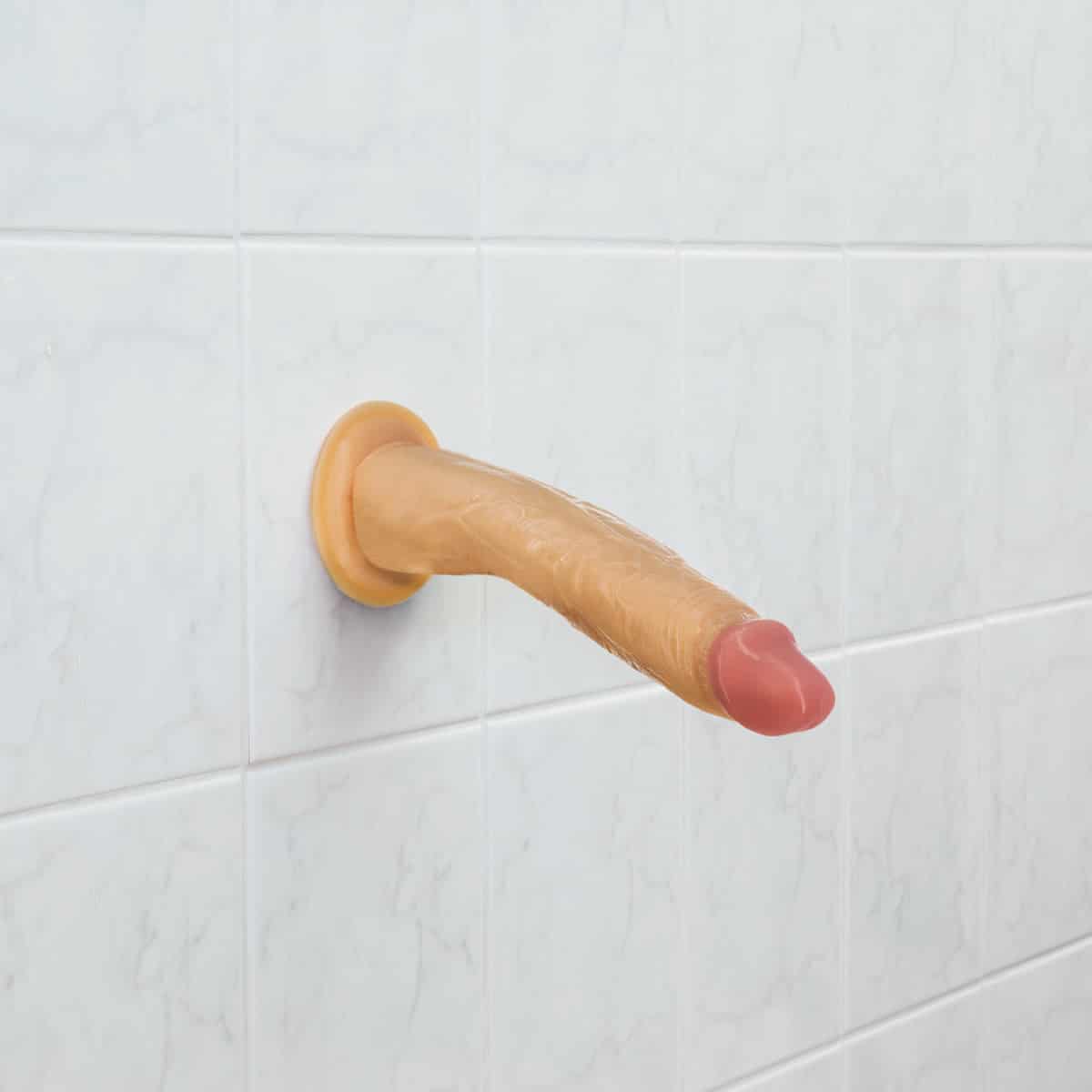Pure Love® - Dildo avec coupe d'aspiration - Beige - 8 po. image 2