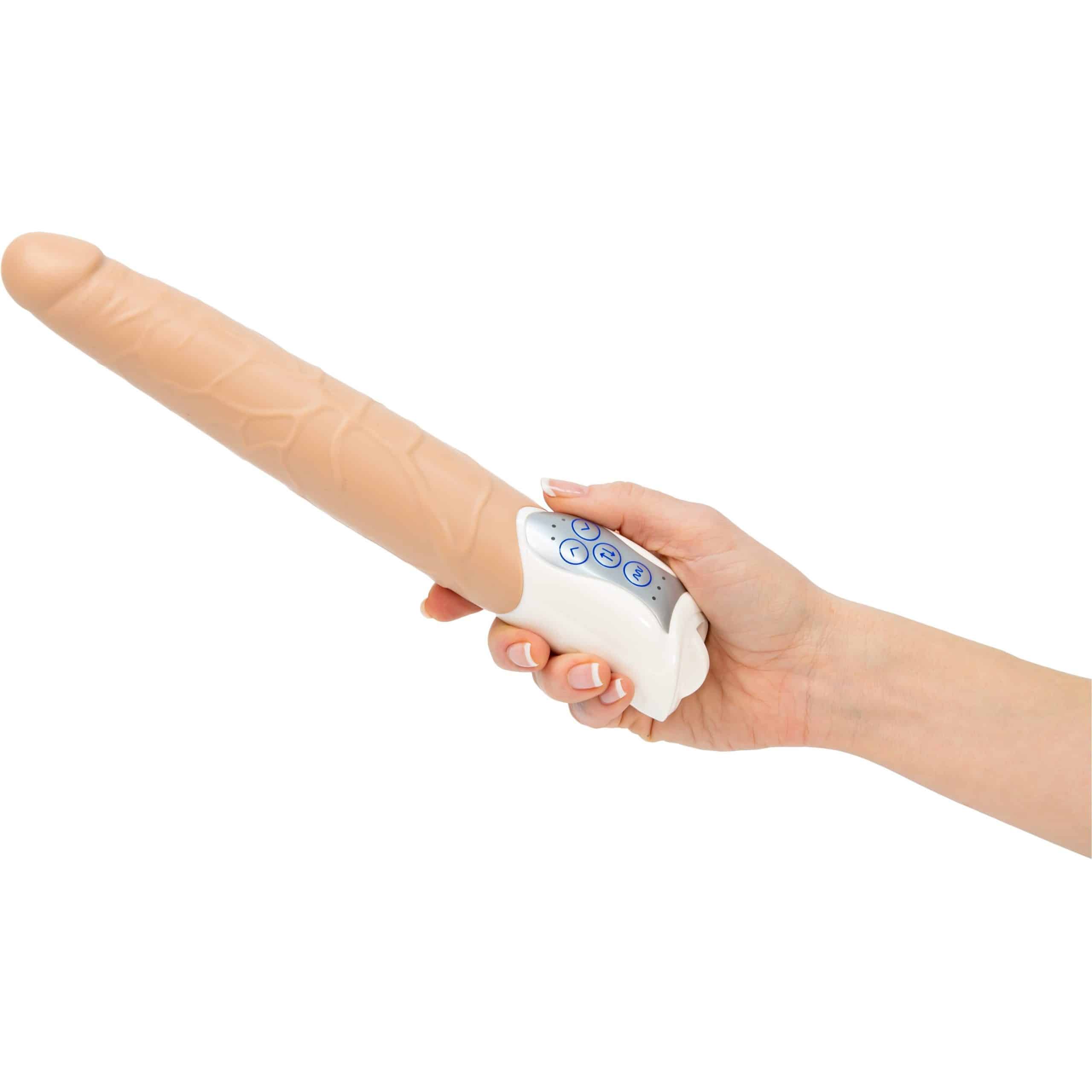 Sept créations Long John Thrusting Vibrator - 11" - Beige image 3