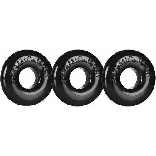 Cockring à boules d'oxygène – 3 packs - Noir image 0