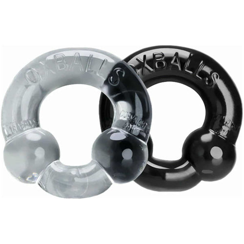 Cockring ultra-balles Oxballs – 2 Pack - Noir/Clear image 0