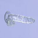 Cristal de toxicomanie – Dildo transparent de 7" avec boules image 4