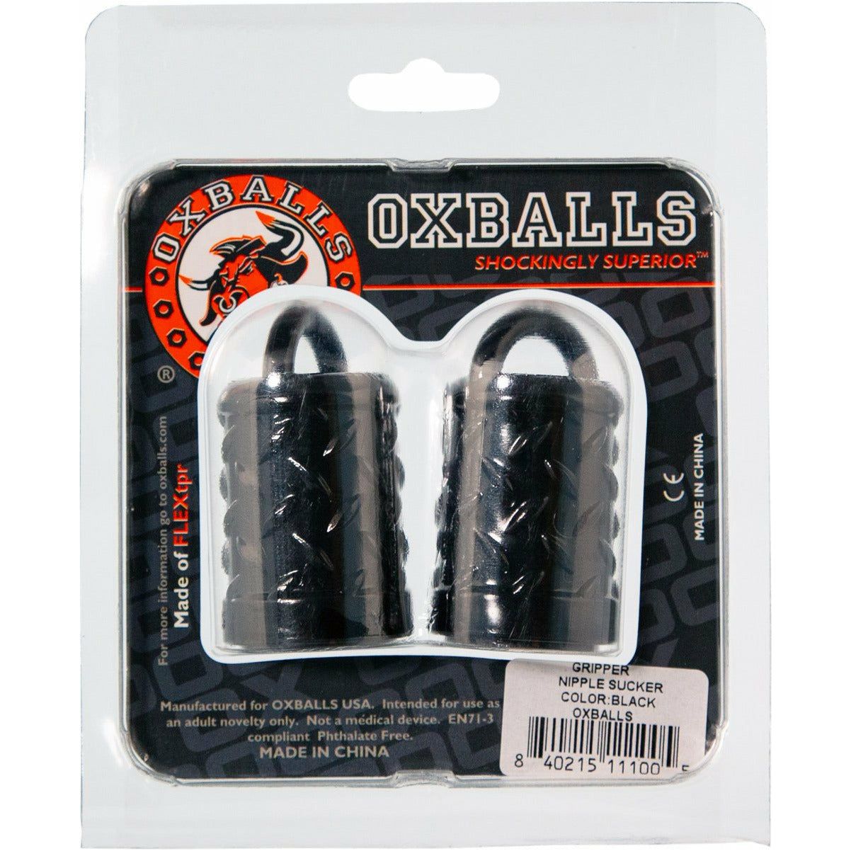 Suceaux à tétons à boules d'oxygène - Noir image 1