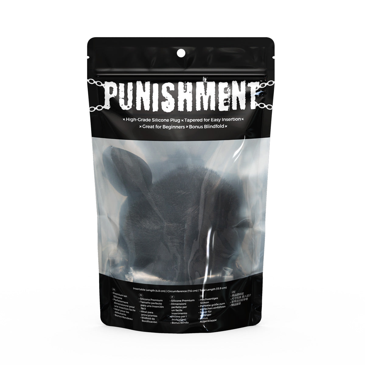 Punition - Bunny Tail Plug anal silicone - Noir image 3