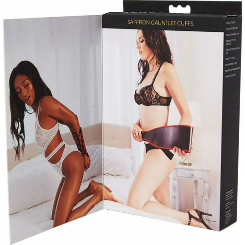 Feuilles de sport Couffes de gant de bondage - Rouge et noir image 1