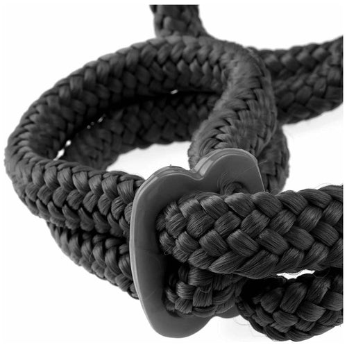 Pipedream produits Fetish Fantasy série en soie Rope Love Cuffs - Noir image 3
