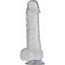 NMC Luxe 7" Dong réaliste de la série Clear Stone avec Scrotum et Suction Cup image 0