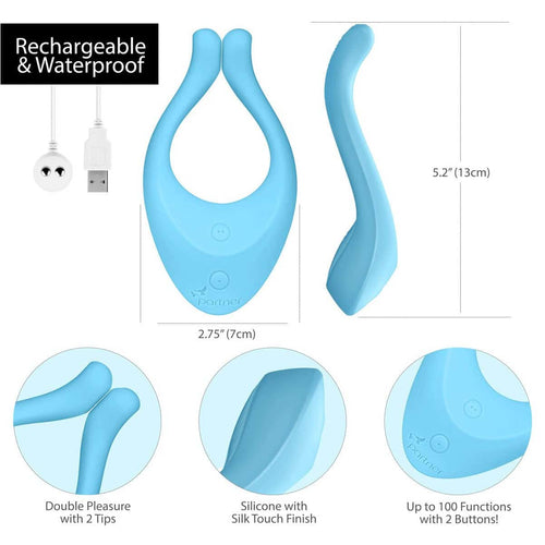 Satisfyer Endless Joy - Couples Multi vibrateur Bleu image 3