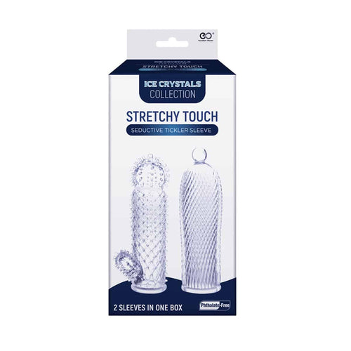 Excellent Power Ice Crystals Collection Stretchy Touch Séduisant Tickler Manche 2 en 1 Boîte image 1