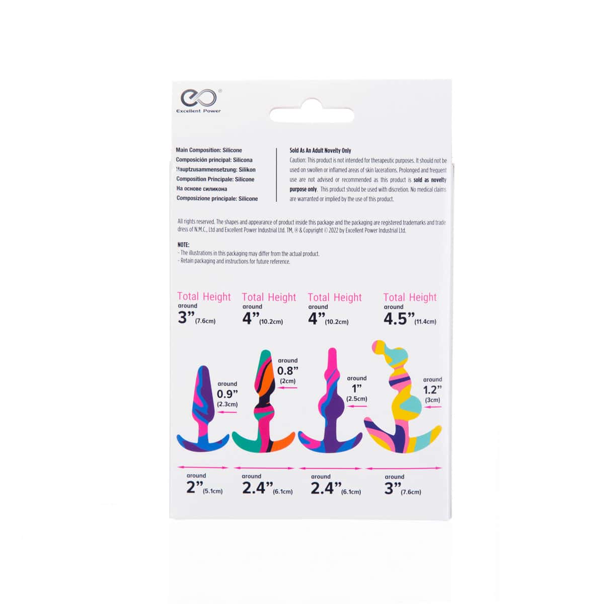 Excellent Power Fervent Gala 4 en 1 Silicone Butt Plug Training Kit image 4