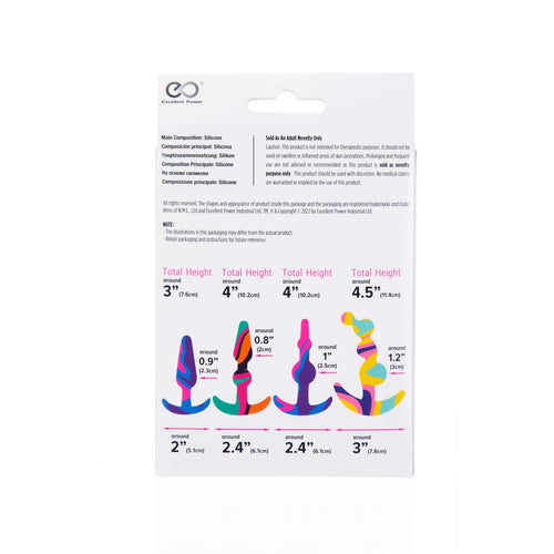 Excellent Power Fervent Gala 4 en 1 Silicone Butt Plug Training Kit image 4