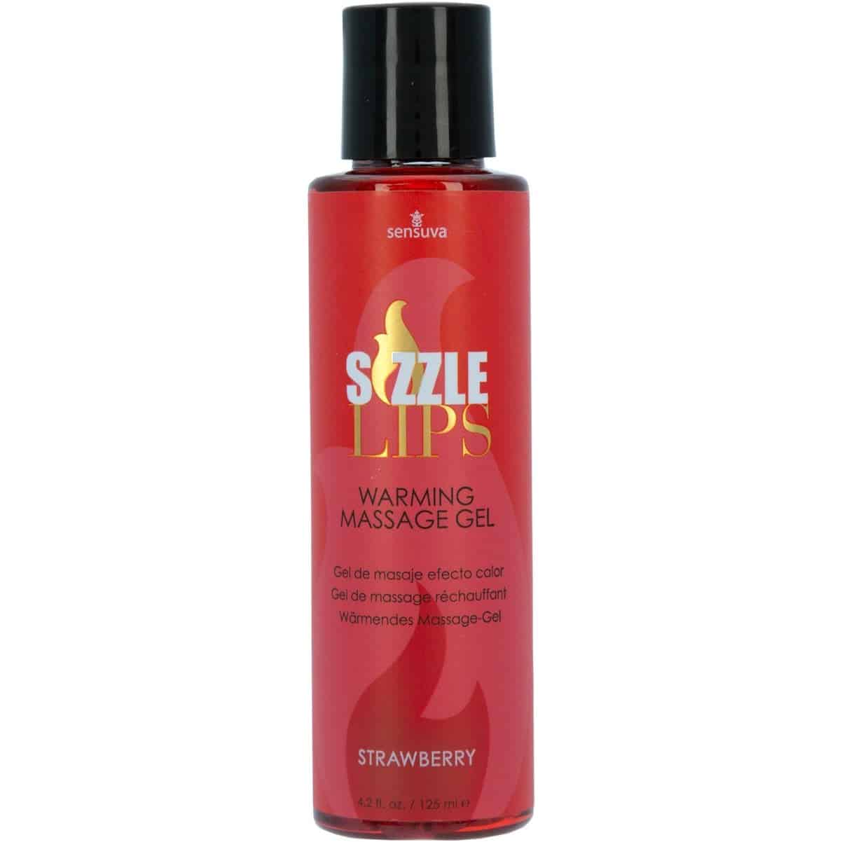 Sensuva Sizzle Lips Warming Gel comestible Fraise 4,2 oz image 0