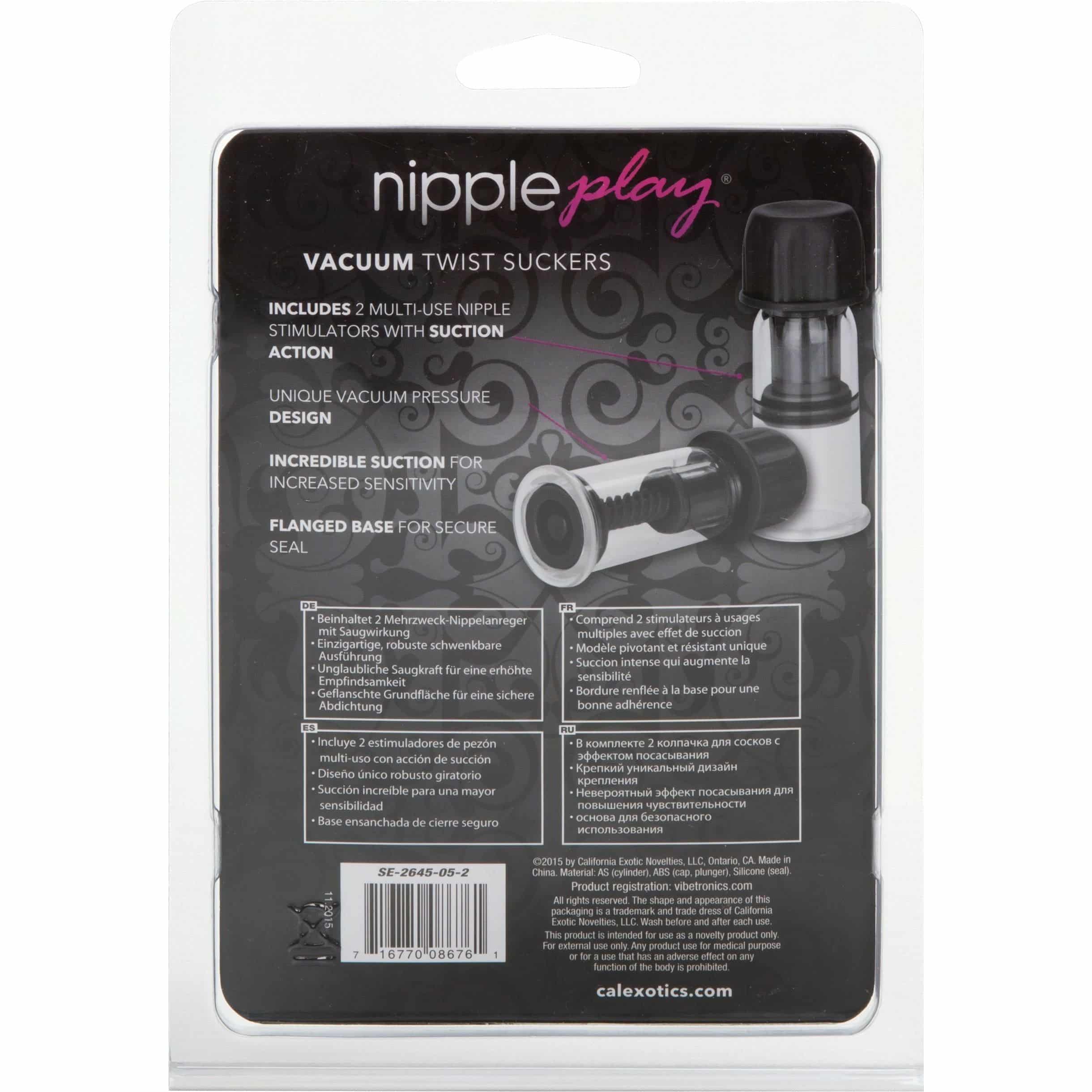 CalExotics® Mamelons jouer à l'aspirateur Twist Suckers - Noir image 3