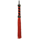 Petit fouet de punition - Rouge avec manche rouge et noire image 0
