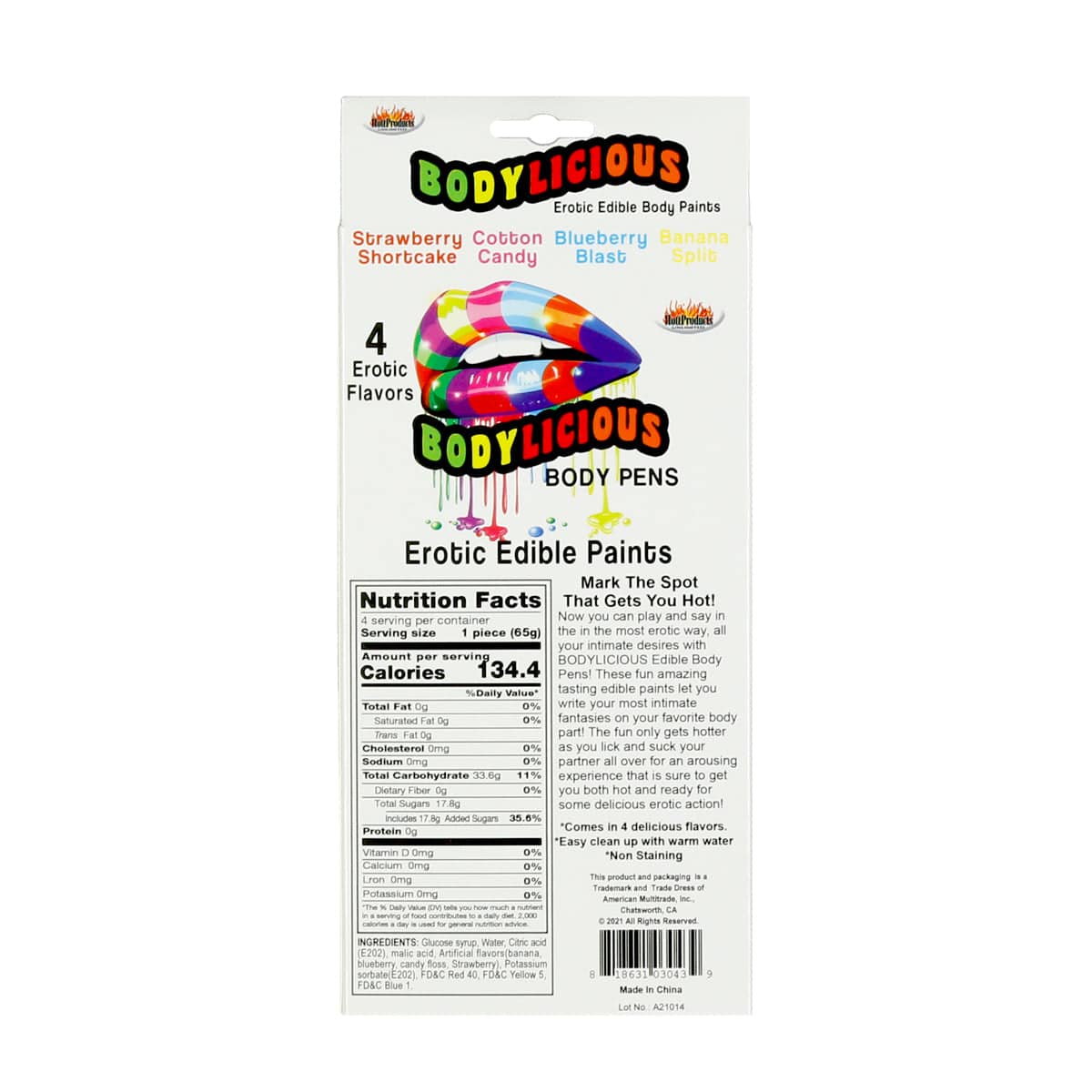 Hott Products - Bodylicious Erotic Body Pensons – 4 Pack image 0