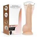 Dépendance nue Dildo rotatif et vibrant de 8" avec télécommande – Vanille image 1