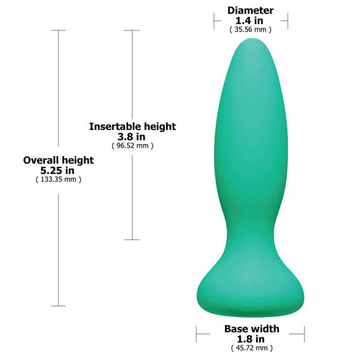 Doc Johnson A-Play - Thrust - Adventurous - Plug anal en silicone rechargeable avec télécommande - Teal image 2